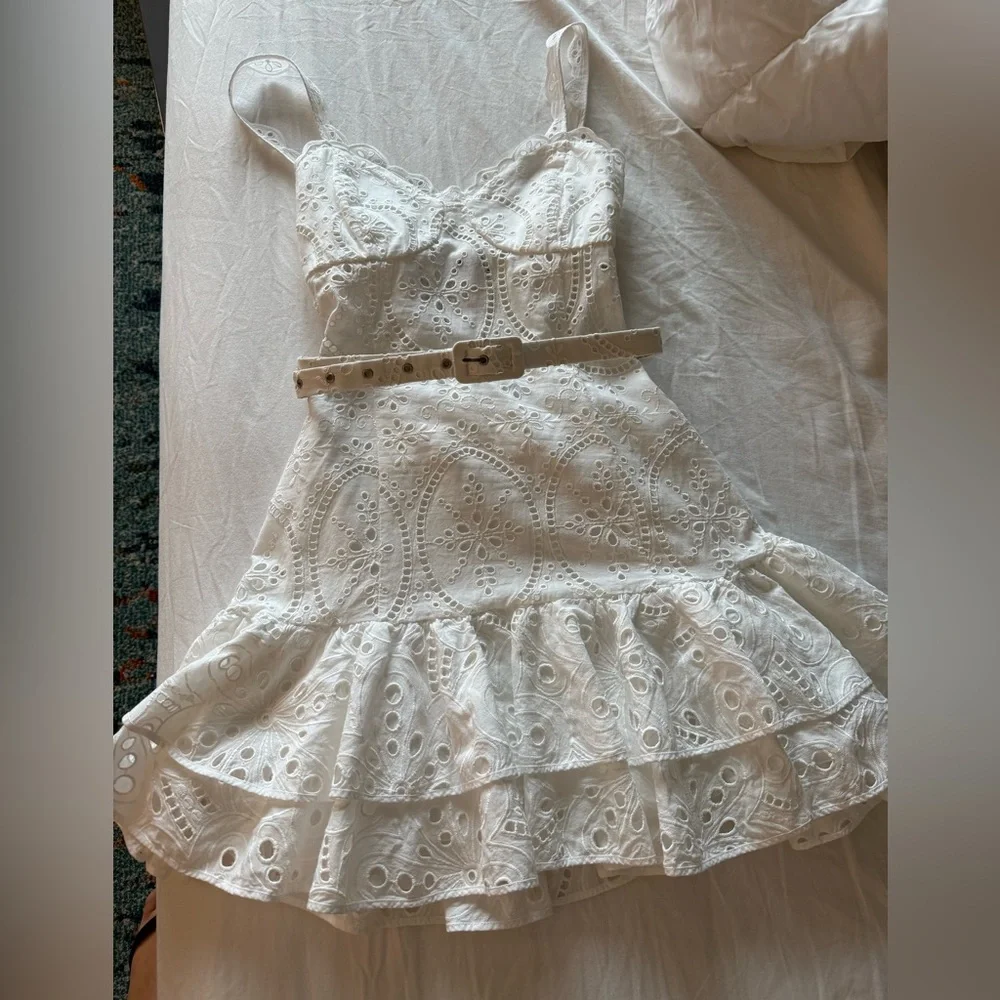 Charo Ruiz White Lace Detail Top - Picture 6 of 6
